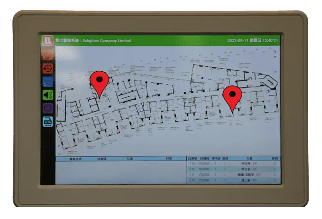 low cost wireless 10" touch nurse station display